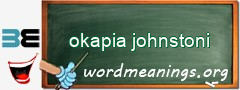 WordMeaning blackboard for okapia johnstoni